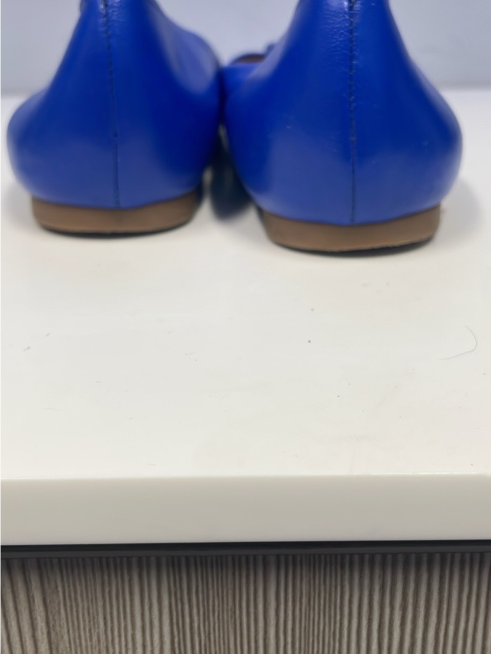 TORY BURCH Woman’s Cobalt Blue Leather Logo Ballet Flats. Sz8 - Picture 5 of 7